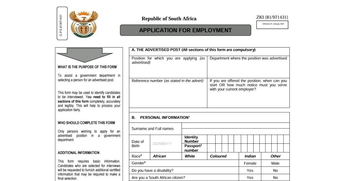 New Z83 Application Form - Daily Updates