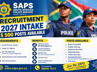 SAPS Police Trainee Vacancies 2026/2027