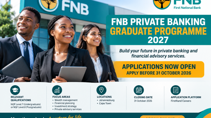 FNB Private Banking Graduate Programme 2027
