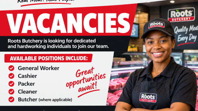 Roots Butchery Vacancies
